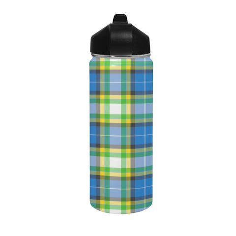 'Yorkshire Tartan' Insulated Water Bottle with Straw Lid (18 oz)