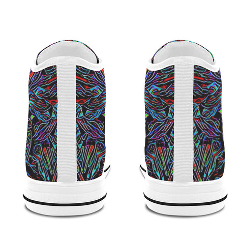 'Clematis Neon' (White Trim) Vancouver Canvas Boots