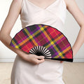 'Yorkshire Moorland' (Slant / Black Edge) Double-Sided Folding Bamboo Fan