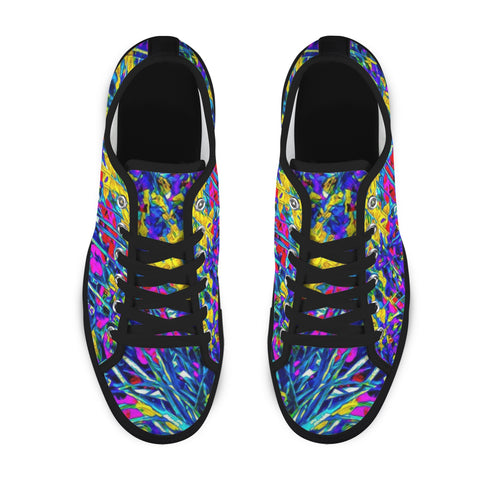 'Agapanthus' (Black Trim) Women's Canvas Plimsolls