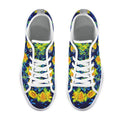 'Wild Poppies' (White Trim) Women's Canvas Plimsolls