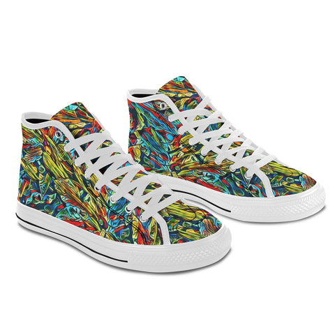 'Clematis Electra' (White Trim) Vancouver Canvas Boots