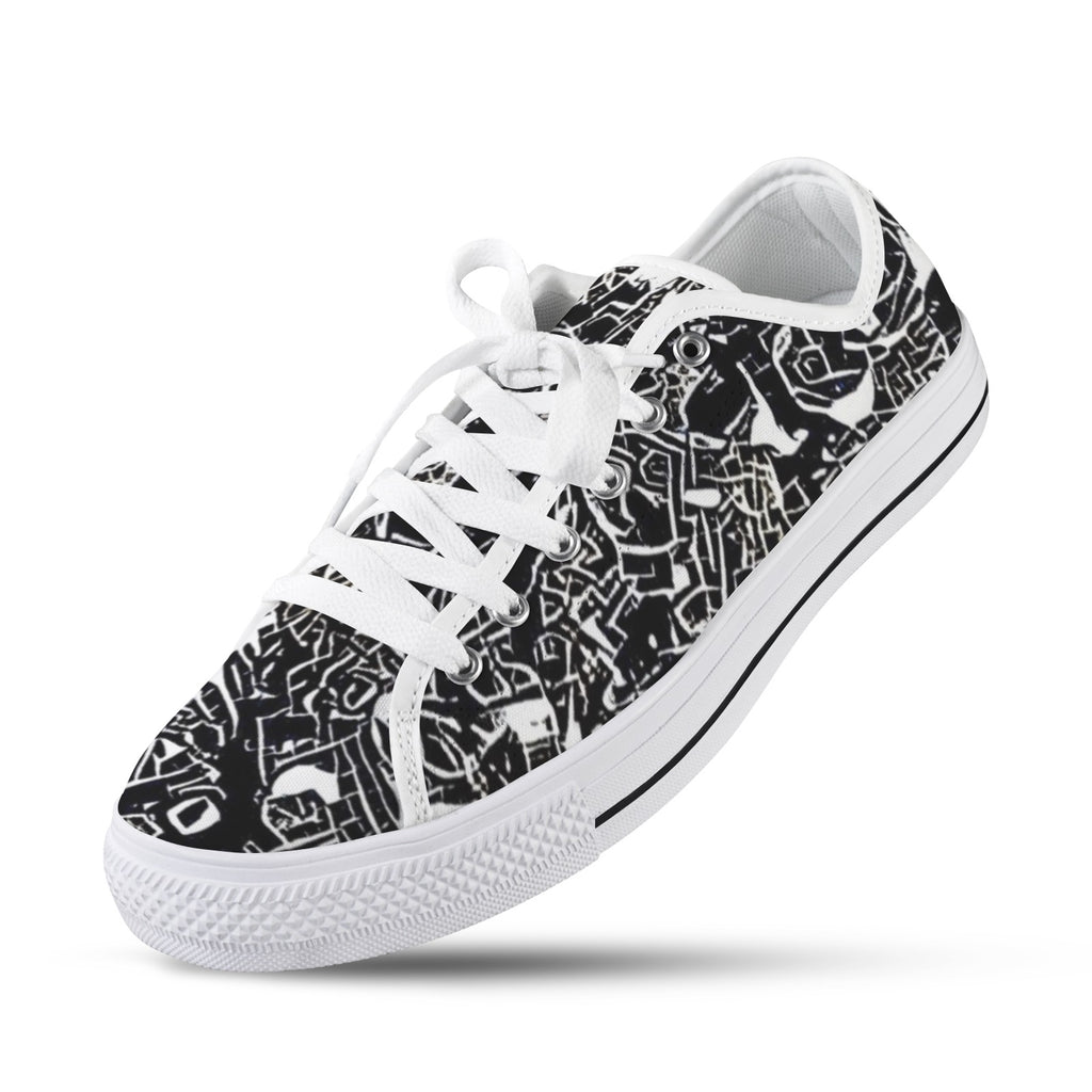 'Liquorice' (White Trim) Women's Canvas Plimsolls