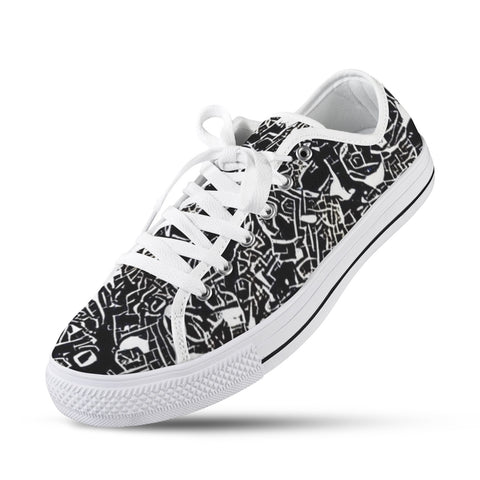 'Liquorice' (White Trim) Women's Canvas Plimsolls