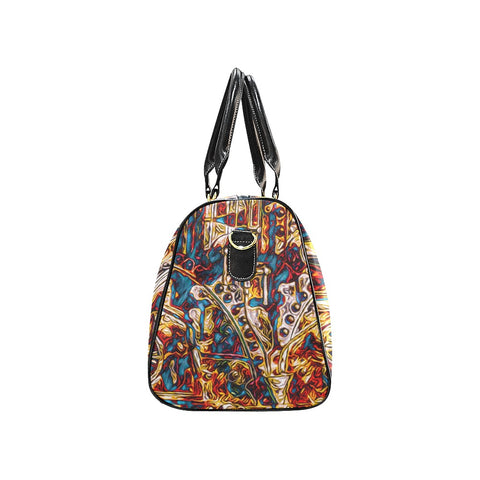 'Boilerplate' Nylon Duffle with Faux Leather Trim