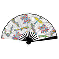'Regenesis' (White Edit / Black Edge) Double-Sided Folding Bamboo Fan