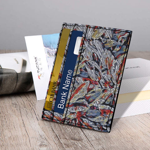 'Clematis Platinum' Faux Leather Cardholder