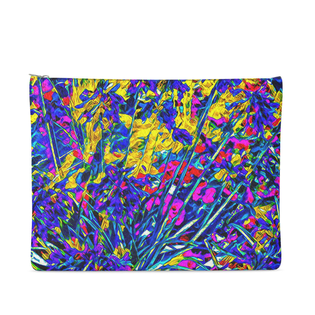 'Agapanthus' Textured Nappa Leather Clutch (Large)