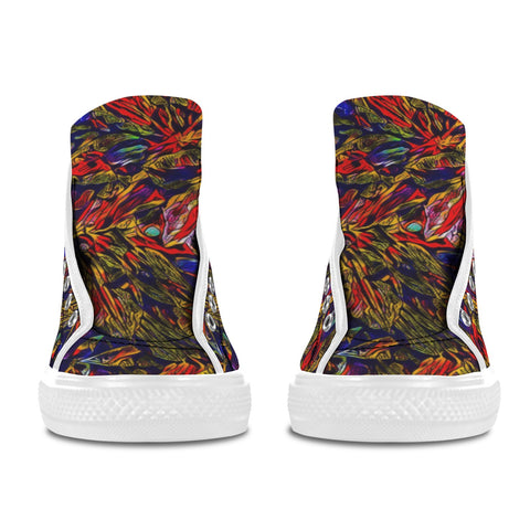 'Clematis Firestorm' (White Trim) Vancouver Canvas Boots