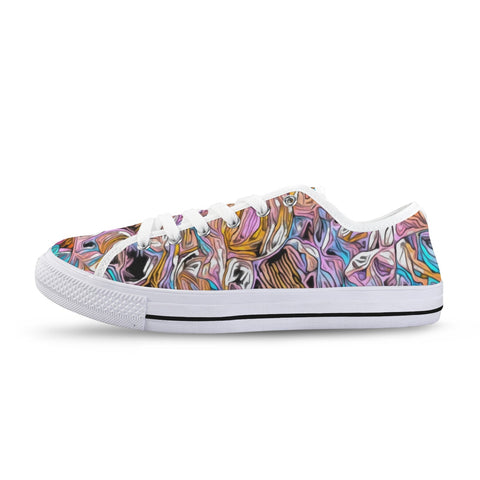 'Psychedelique' (White) Women's Canvas Plimsolls