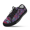 'Clematis Neon'' (Black Trim) Women's Canvas Plimsolls