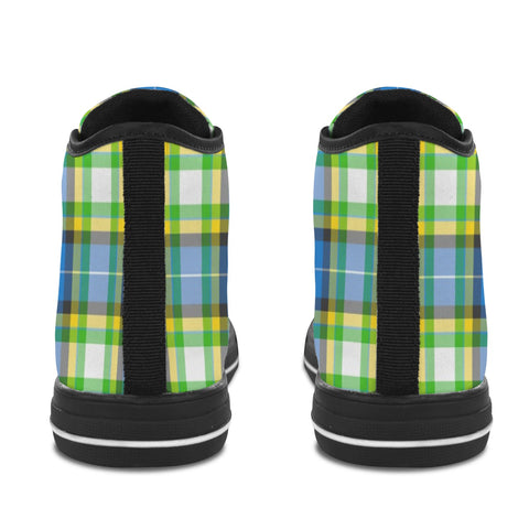 'Yorkshire Tartan' (Black) Women's 'Vancouver' High Top Boots