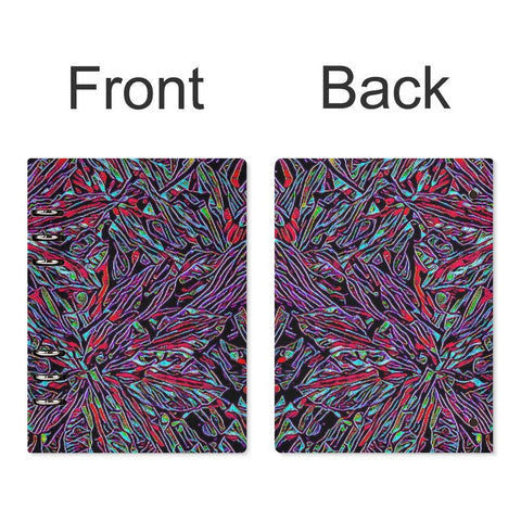 'Clematis Neon' Faux Leather A5 Binder Notebook
