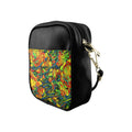'Peony Citrus' Faux Leather Sling Pouch
