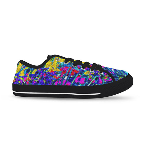 'Agapanthus' (Black Trim) Women's Canvas Plimsolls