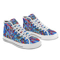 'Clematis Sapphire' (White Trim) Vancouver Canvas Boots