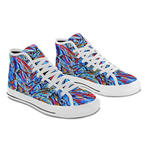 'Clematis Sapphire' (White Trim) Vancouver Canvas Boots