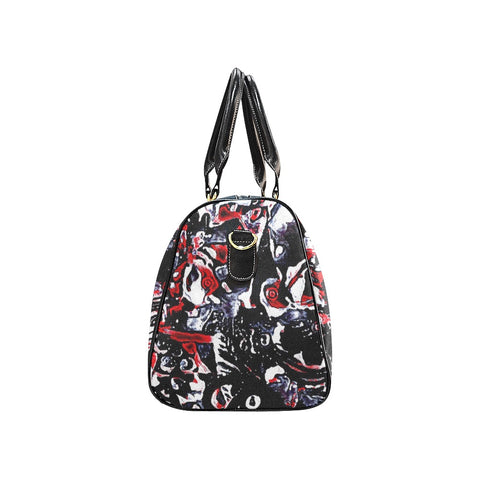'Gothic Rose' Nylon Duffle with Faux Leather Trim