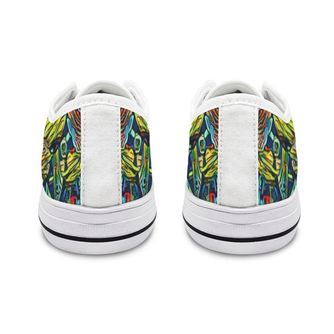 'Clematis Electra' (White Trim) Women's Canvas Plimsolls