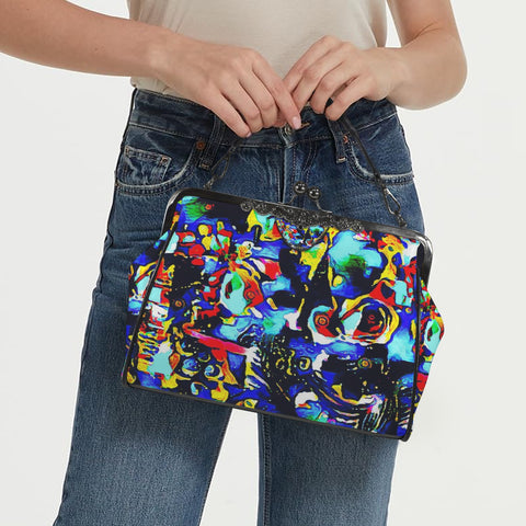 'Galaxa' Kisslock Crossbody Shoulder Bag