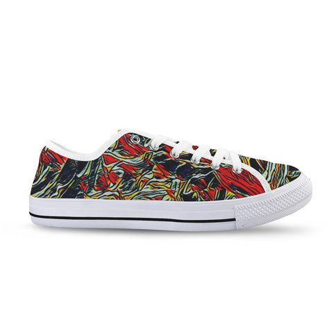 'Earthquake' (White Trim) Women's Canvas Plimsolls