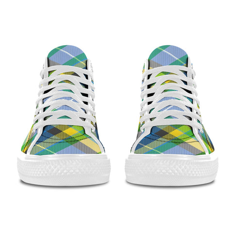 'Yorkshire Tartan' (Slant - White) Vancouver Canvas Boots
