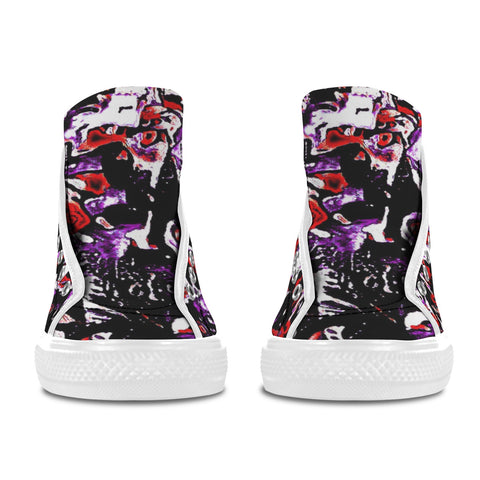 'Gothic Rose' (White Trim) Vancouver Canvas Boots