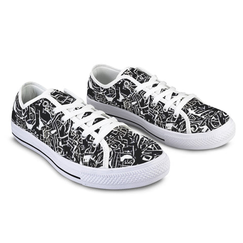 'Liquorice' (White Trim) Women's Canvas Plimsolls