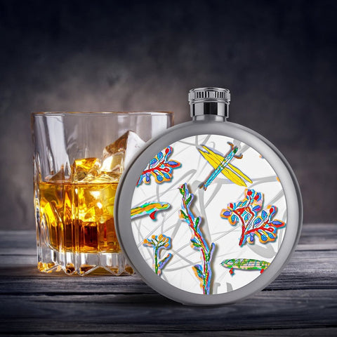 'Regenesis' (White Edit)  Hip Flask