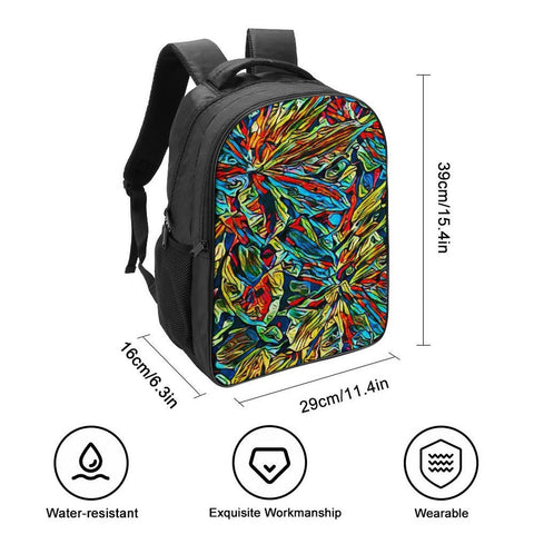 'Clematis Electra' Nylon Backpack