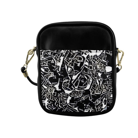 'Liquorice' Faux Leather Sling Pouch