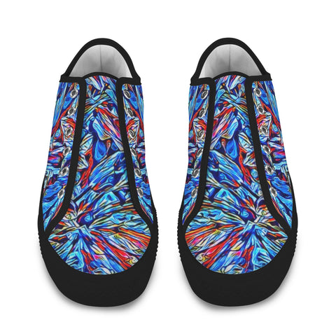 'Clematis Sapphire' (Black Trim) Women's Canvas Plimsolls