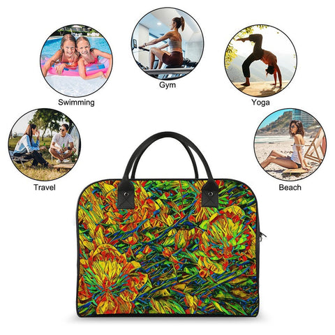 'Peony Citrus' Nylon Holdall
