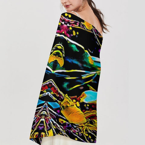 'Magnolia & Rose' Tassel Fleece Scarf