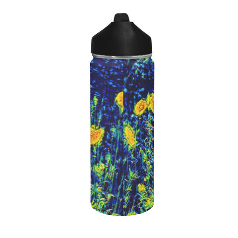 'Wild Poppies' Insulated Water Bottle