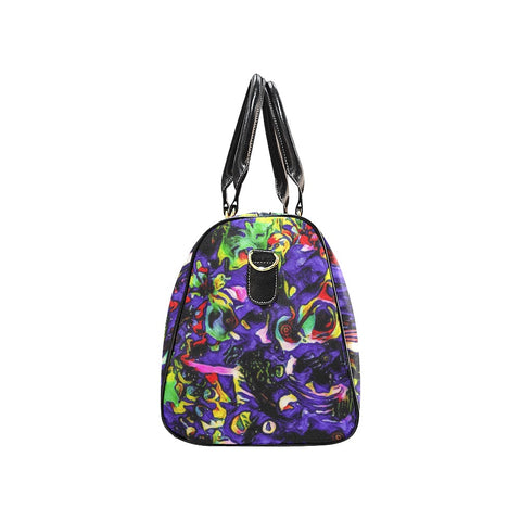 'Purple Haze' Nylon Duffle With Faux Leather Trim