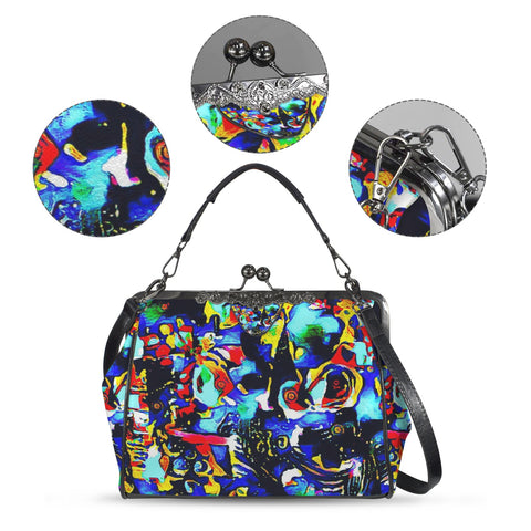 'Galaxa' Kisslock Crossbody Shoulder Bag