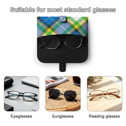 'Yorkshire Tartan' (Slant) Faux Leather Glasses Case