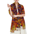 'Peony' Tassel Fleece Scarf