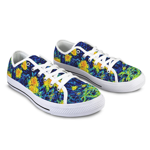 'Wild Poppies' (White Trim) 'Seattle' Women's Trainers