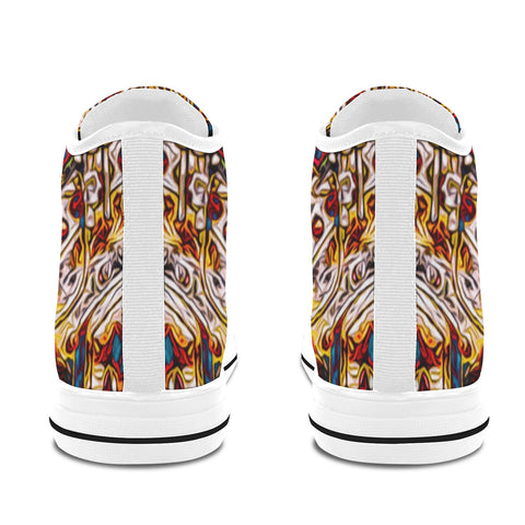 'Boilerplate' (White) Women's Canvas Boots