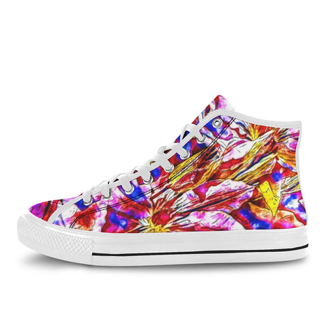'Clematis' (White) Women's 'Vancouver' High Top Boots