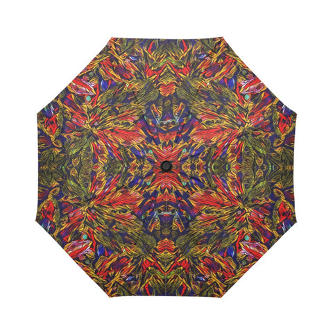 'Clematis Firestorm' Auto-Foldable Umbrella