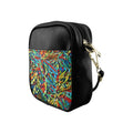 'Clematis Electra' Faux Leather Sling Pouch