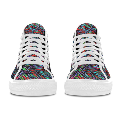 'Clematis Neon' (White Trim) Vancouver Canvas Boots