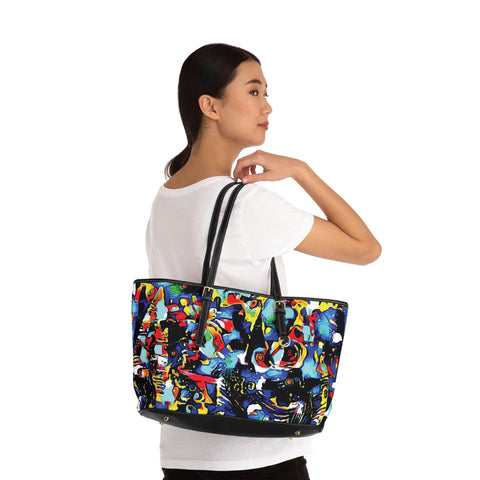 'Cosmos' PU Leather Zipped Tote