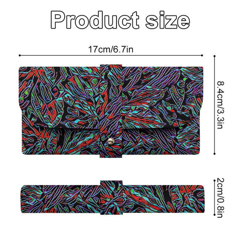 'Clematis Neon' Faux Leather Glasses Case