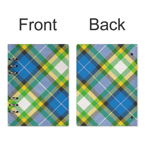 'Yorkshire Tartan' (Slant) Faux Leather A5 Binder Notebook