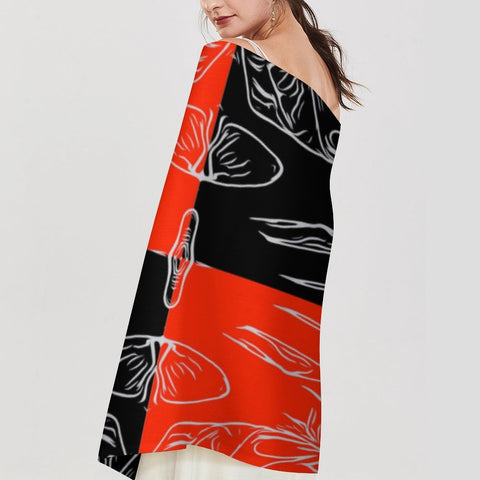 'Bloodlust' Tassel Fleece Scarf