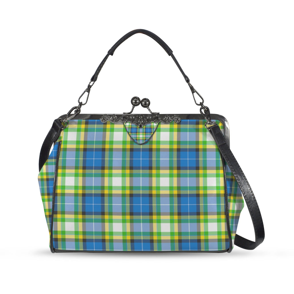 'Yorkshire Tartan' Kisslock Crossbody Shoulder Bag (Model 1752)
